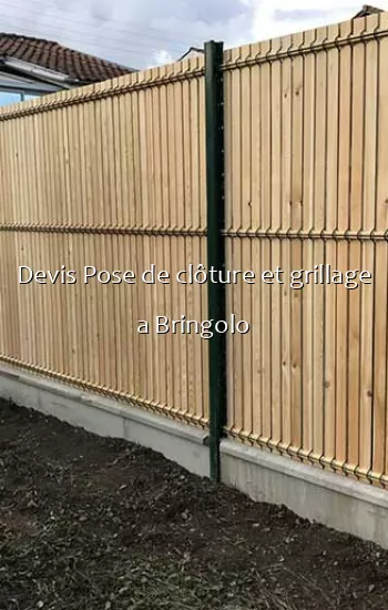 Devis Pose de clôture et grillage a Bringolo
