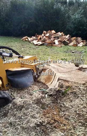 Devis Dessouchage arbre et haie a Caurel