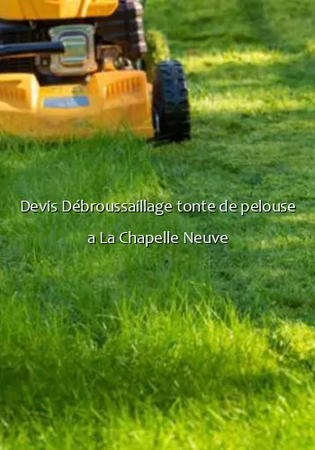 Devis Débroussaillage tonte de pelouse a La Chapelle Neuve