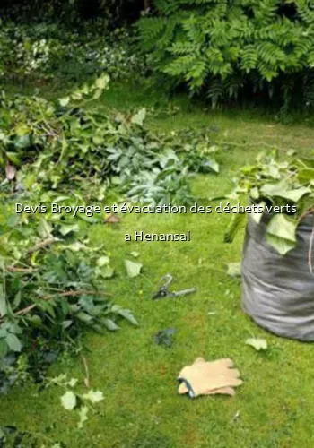 Devis Broyage et évacuation des déchets verts  a Henansal