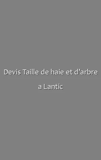 Devis Taille de haie et d'arbre a Lantic