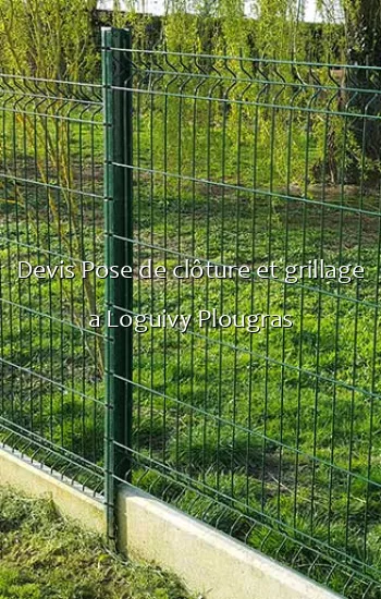 Devis Pose de clôture et grillage a Loguivy Plougras