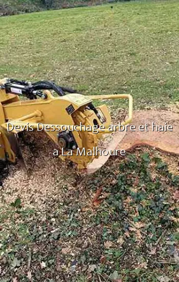 Devis Dessouchage arbre et haie a La Malhoure