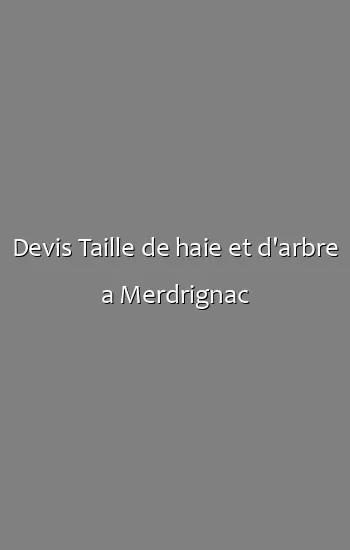 Devis Taille de haie et d'arbre a Merdrignac