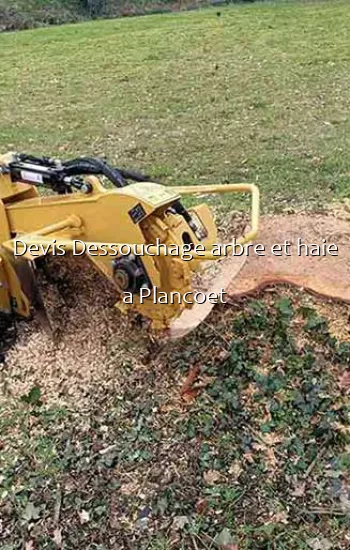 Devis Dessouchage arbre et haie a Plancoet