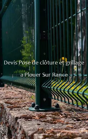 Devis Pose de clôture et grillage a Plouer Sur Rance