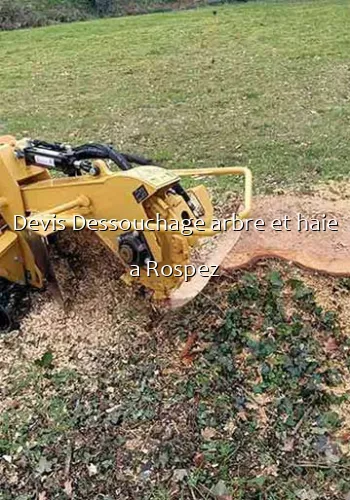Devis Dessouchage arbre et haie a Rospez