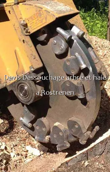 Devis Dessouchage arbre et haie a Rostrenen