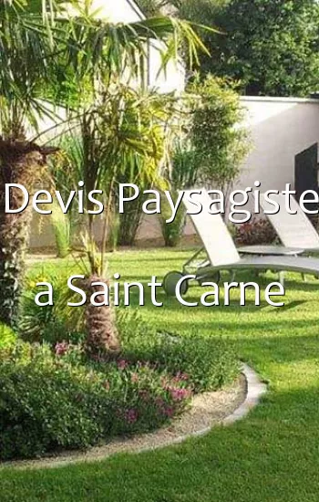 Devis Paysagiste a Saint Carne