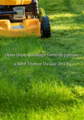 Devis Débroussaillage tonte de pelouse a Saint Etienne Du Gue De L Is