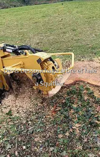 Devis Dessouchage arbre et haie a Squiffiec