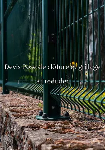 Devis Pose de clôture et grillage a Treduder