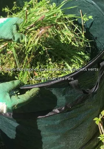 Devis Broyage et évacuation des déchets verts  a Sables D Or Les Pins